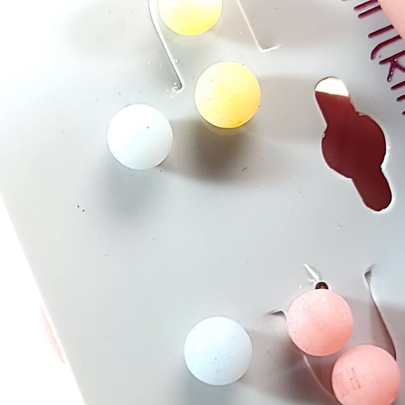 Pastel Color Stud Earrings Set, 4 Pairs of Vibrant Circle Earrings Afterthoughts - Picture 9 of 10